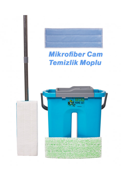 GECKO HOME SET VE 4 MOP / YER, DUVAR VE CAM SİLEBİLECEĞİNİZ SET